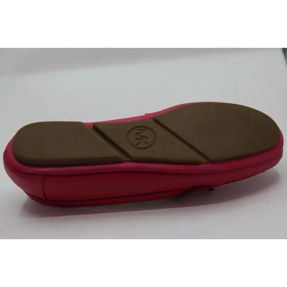 Michael Kors Juliette Pink Leather Driver Moccasins Comfort Shorts - Picture 6 of 7